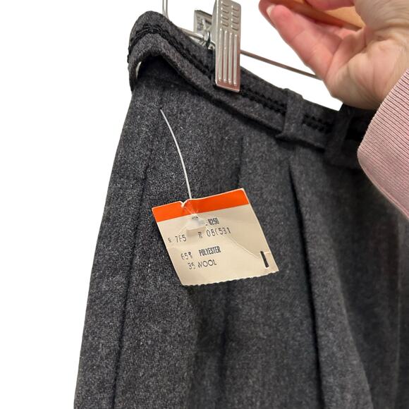 Vintage Russ Petites Gray Wool Blend Trousers Sz 26 - Picture 4 of 6